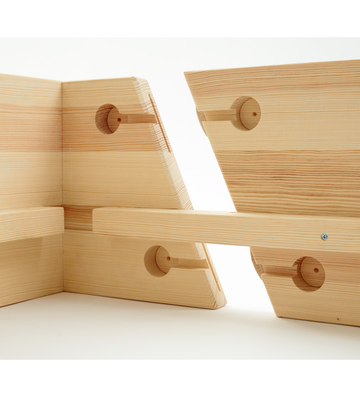 Massivholzbett Holzverbindung